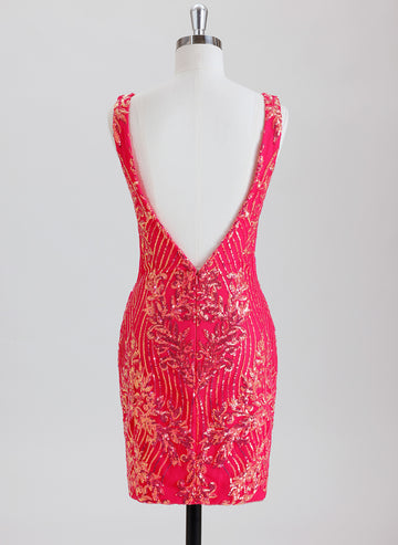 Sheath/Column Short Sequin Homecoming Dress With Sequins